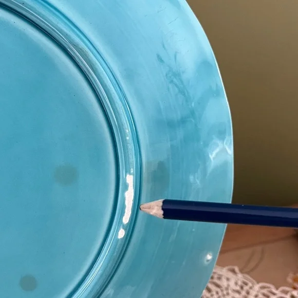 Vintage German Majolica plate dandelion - Picture 5 of 13